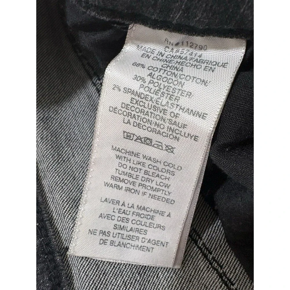 True Religion Becca Women Pink Big T Stitch Bootcut Jeans Washed Black Size 27